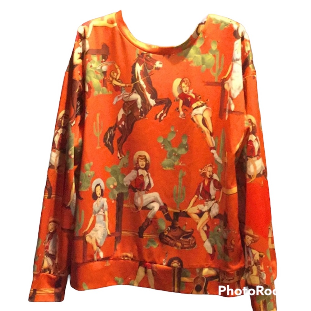 COPY - Retro pinup cowgirl top